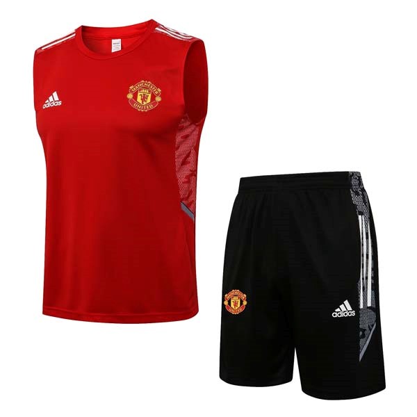 Camiseta Manchester United Sin Mangas 2022 Rojo Negro